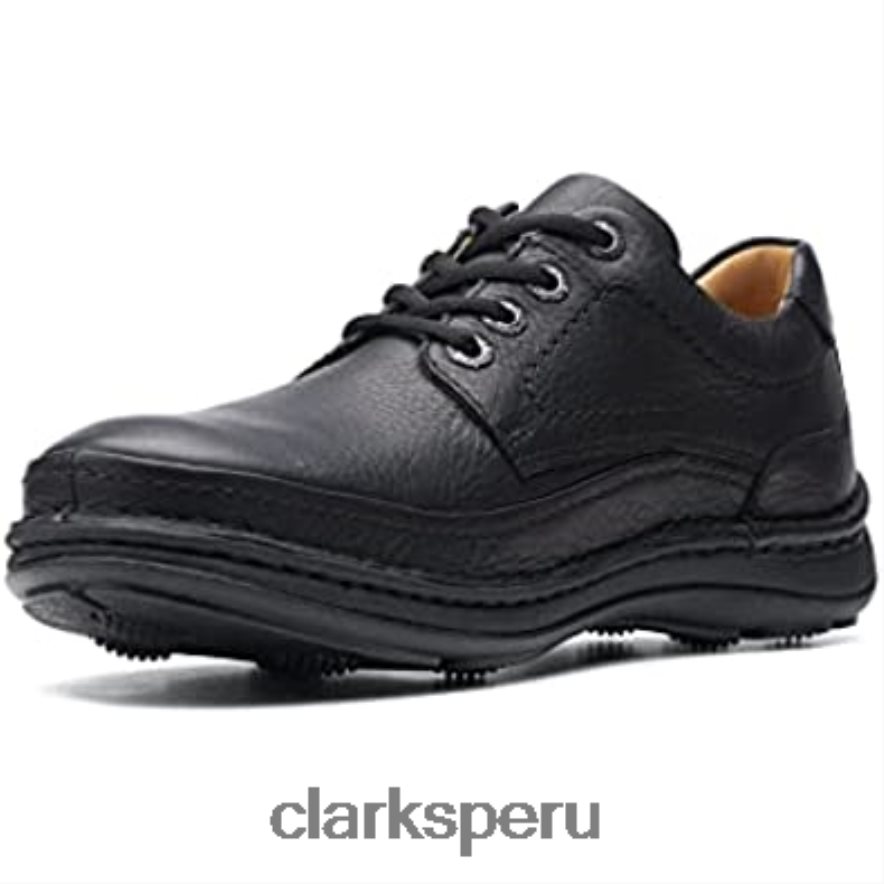 clarks cuero negro hombre naturaleza tres derbys hombres Clarks 40N4LX2756 cuero negro