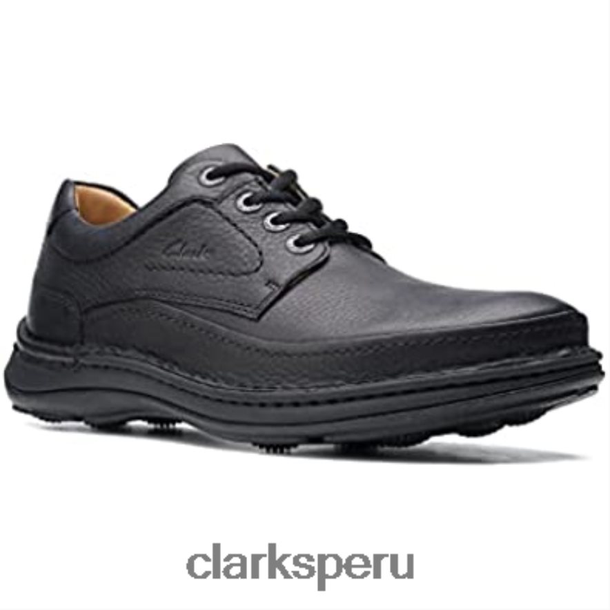clarks cuero negro hombre naturaleza tres derbys hombres Clarks 40N4LX2756 cuero negro