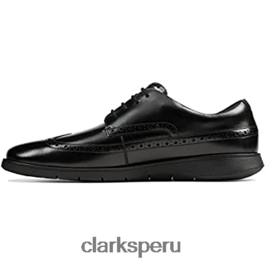 clarks helston limit derby negros para hombre hombres Clarks 40N4LX180 cuero negro cuero negro