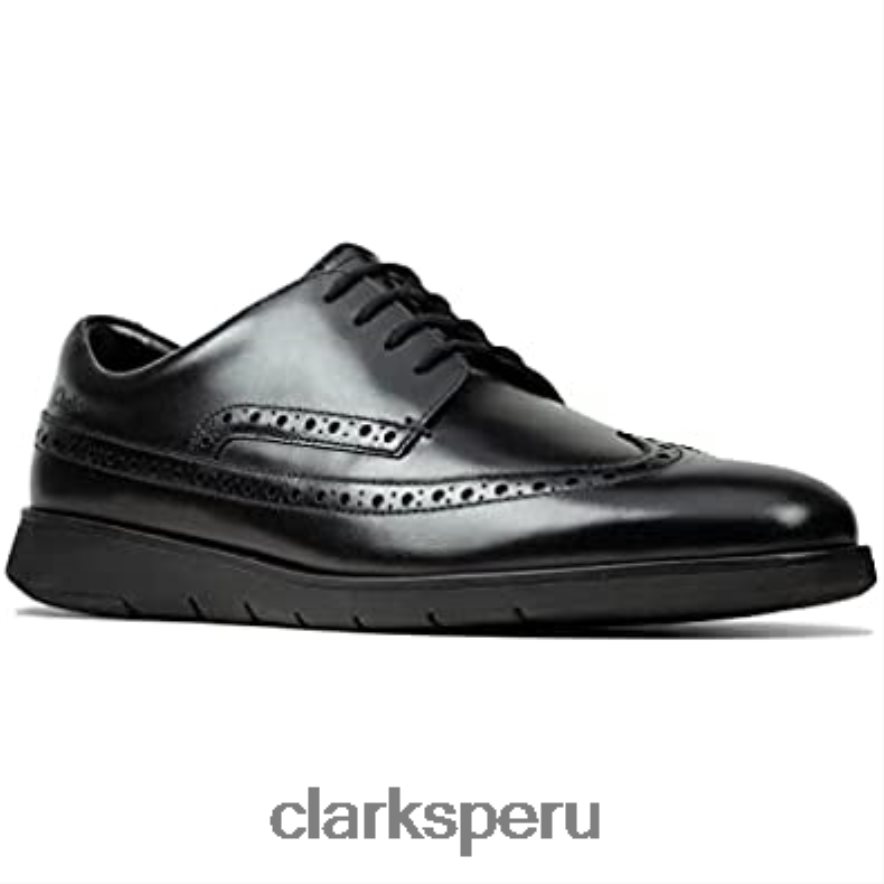 clarks helston limit derby negros para hombre hombres Clarks 40N4LX180 cuero negro cuero negro