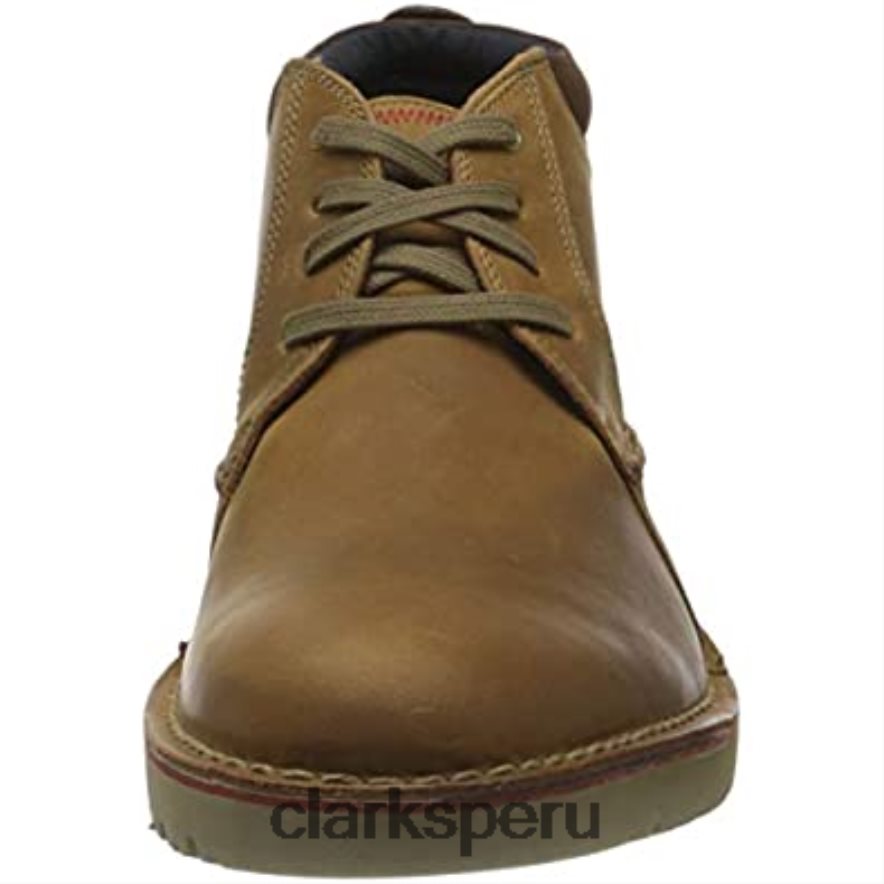 clarks vargo mid derbys de cuero marrón oscuro para hombre hombres Clarks 40N4LX1828 cuero marrón oscuro