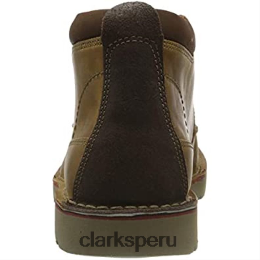 clarks vargo mid derbys de cuero marrón oscuro para hombre hombres Clarks 40N4LX1828 cuero marrón oscuro