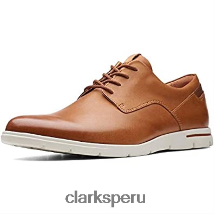 clarks vennor walk derbys de cuero marrón tostado para hombre hombres Clarks 40N4LX258 cuero marrón tostado