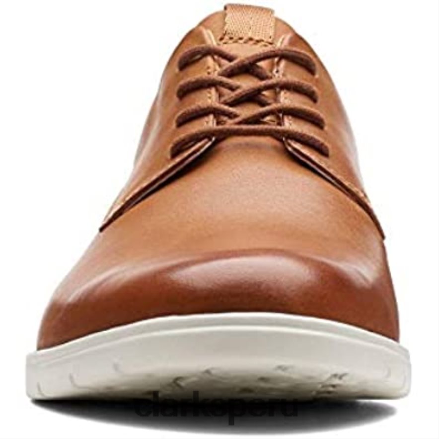 clarks vennor walk derbys de cuero marrón tostado para hombre hombres Clarks 40N4LX258 cuero marrón tostado