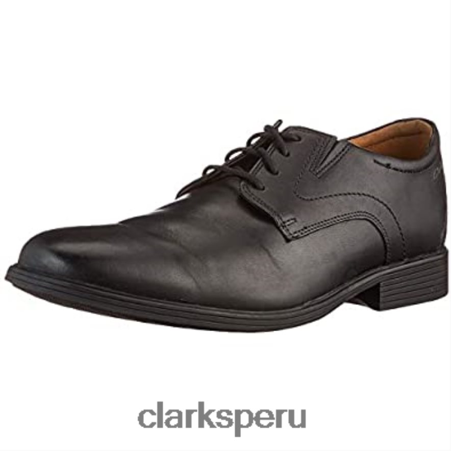 clarks whiddon derby de cuero negro para hombre hombres Clarks 40N4LX1302 cuero negro