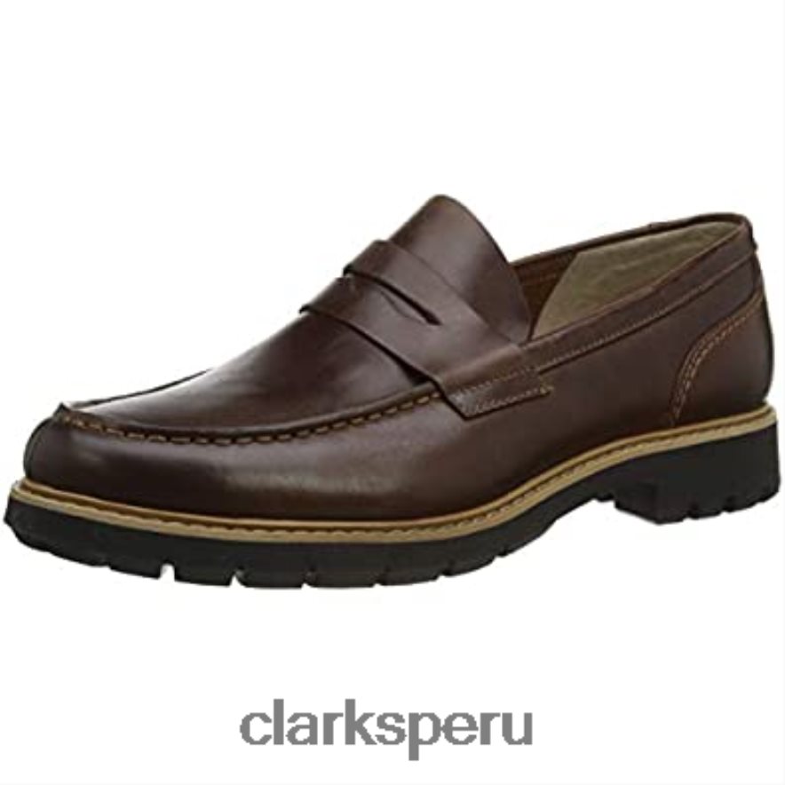 zapatos derby batcombe edge de hombre clarks brown dark tan lea dark tan lea hombres Clarks 40N4LX1537 marrón bronceado oscuro lea bronceado oscuro