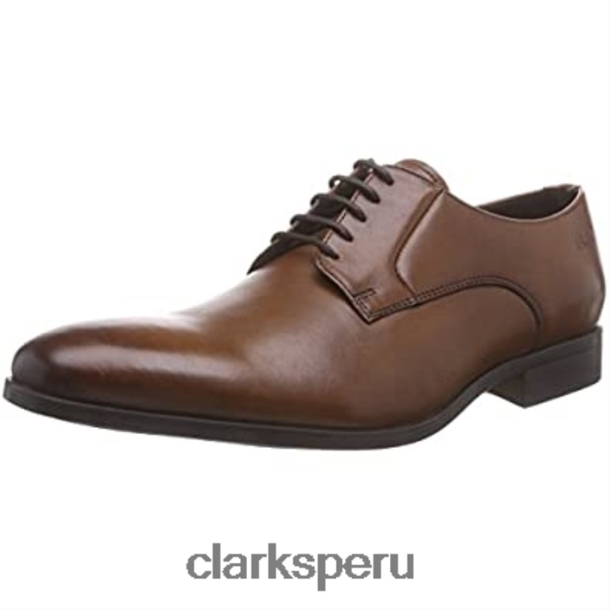 zapatos derbys banfield walk para hombre clarks cuero marrón tostado hombres Clarks 40N4LX2013 cuero marrón tostado