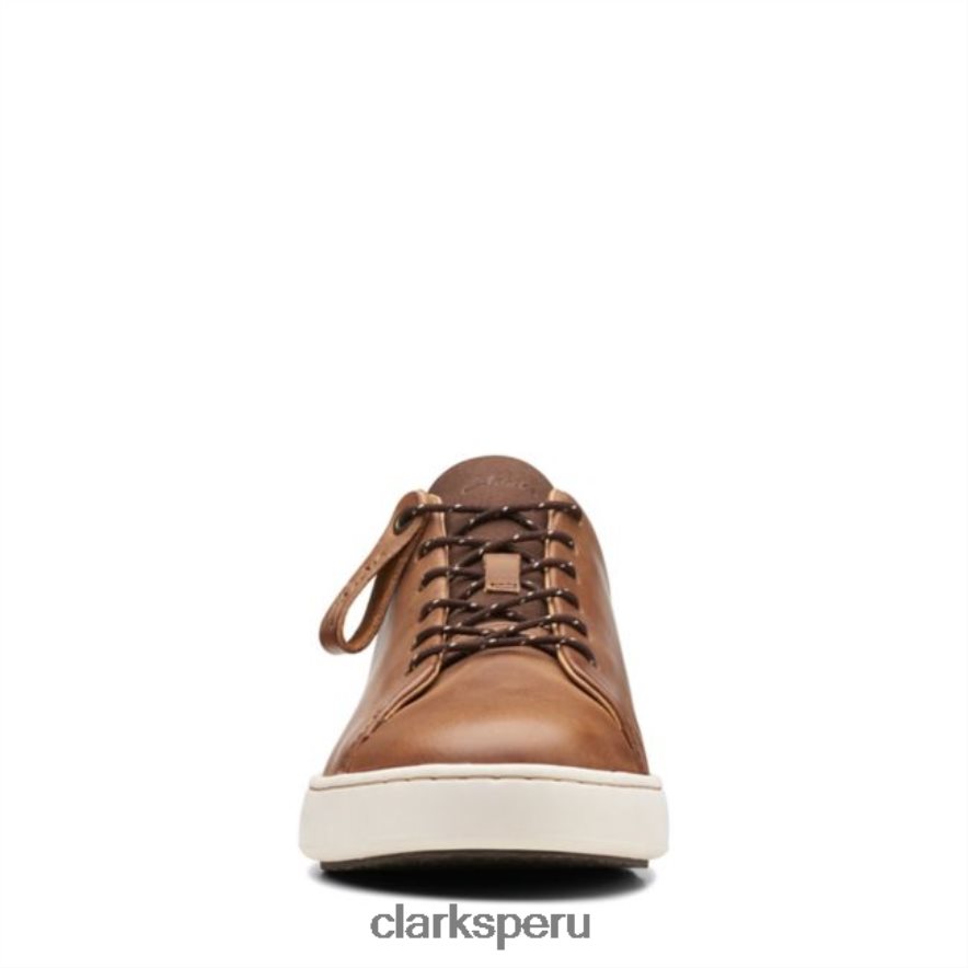 Clarks tostado claro Court Lite Lace tostado claro hombres Clarks 40N4LX6625 bronceado suave