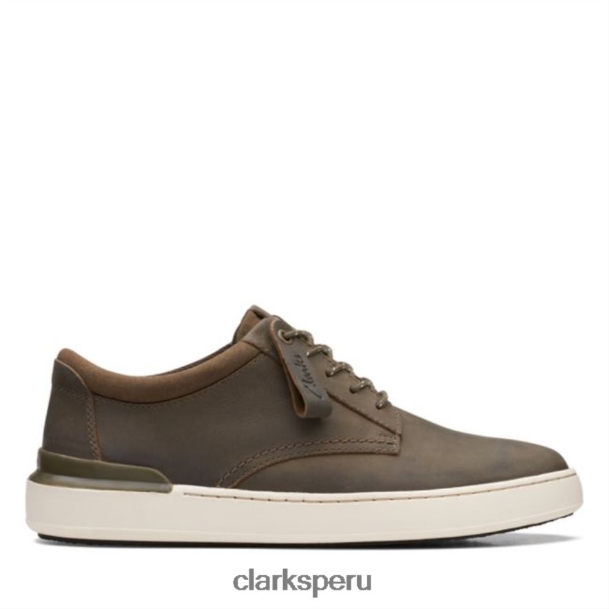 Court Lite Derby cuero oliva clarks cuero oliva hombres Clarks 40N4LX5437 cuero oliva