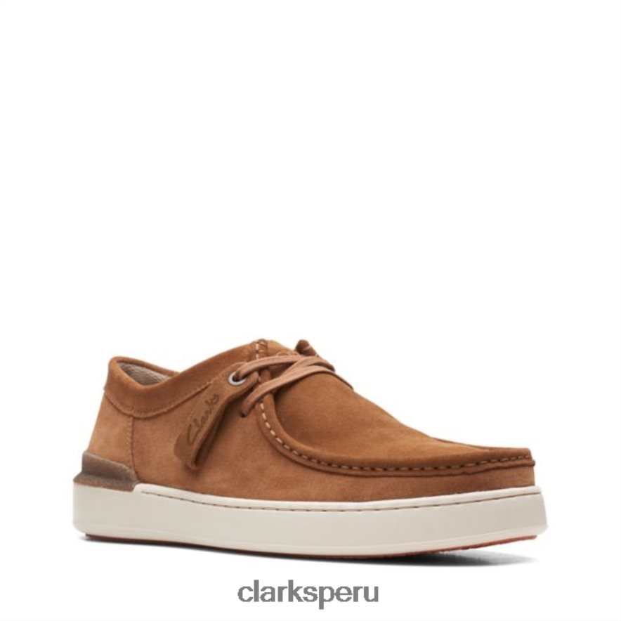 Court Lite Wally ante coñac clarks ante coñac hombres Clarks 40N4LX5501 gamuza coñac