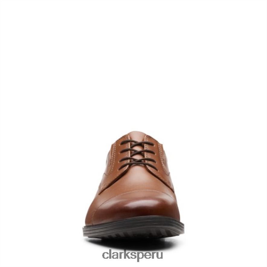 Gorra Whiddon de cuero tostado oscuro clarks cuero tostado oscuro hombres Clarks 40N4LX6585 cuero bronceado oscuro