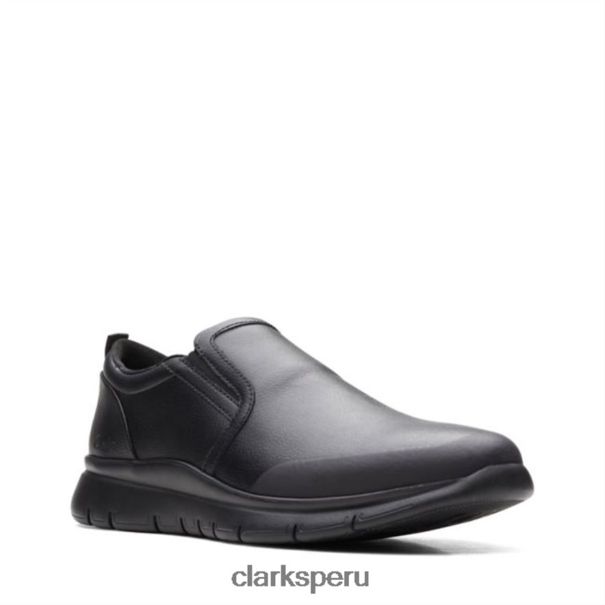 clarks de cuero negro lt slip de cuero negro hombres Clarks 40N4LX5596 cuero negro