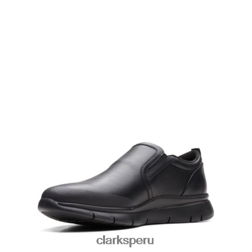 clarks de cuero negro lt slip de cuero negro hombres Clarks 40N4LX5596 cuero negro