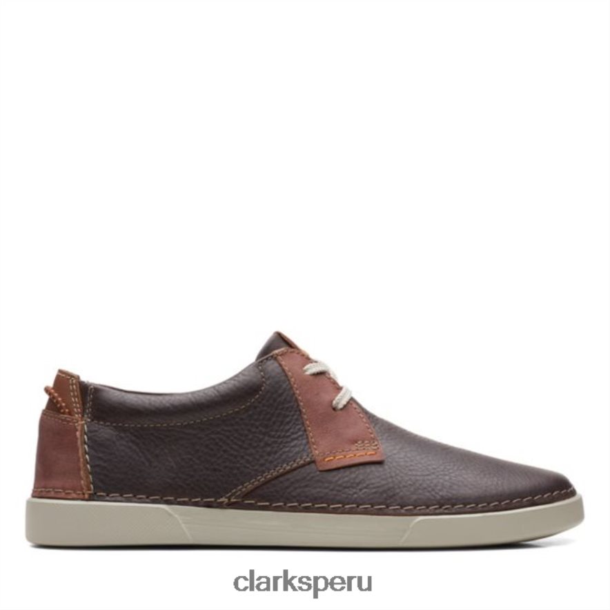 clarks gereld low cuero marrón oscuro cuero marrón oscuro hombres Clarks 40N4LX6802 cuero marrón oscuro