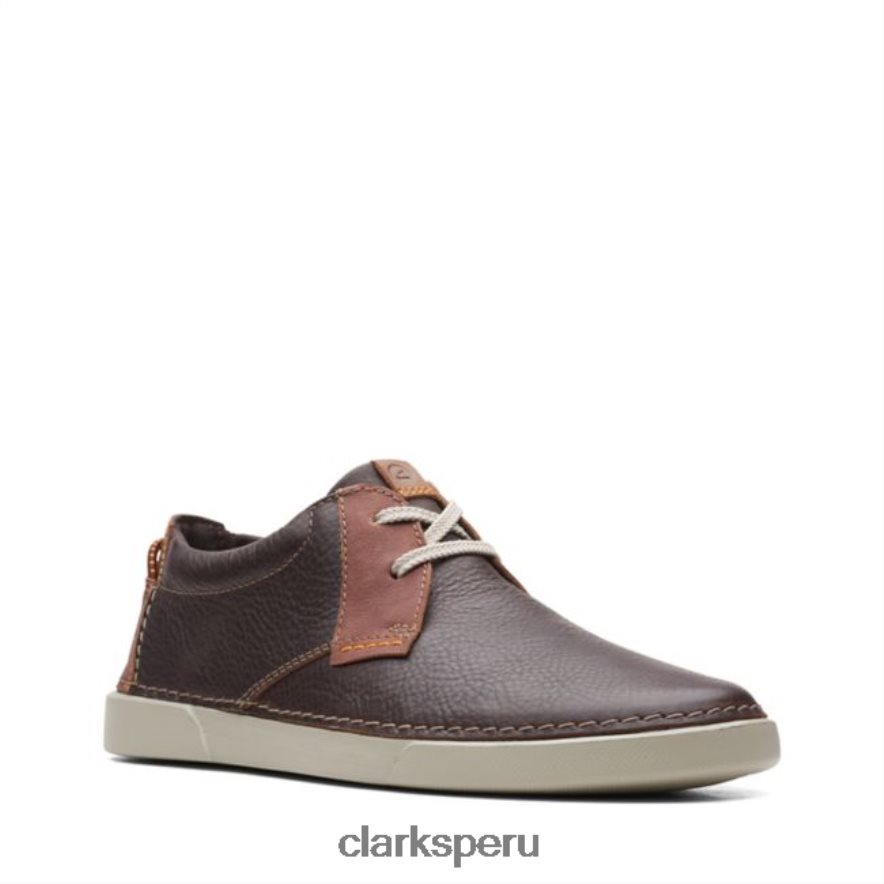 clarks gereld low cuero marrón oscuro cuero marrón oscuro hombres Clarks 40N4LX6802 cuero marrón oscuro