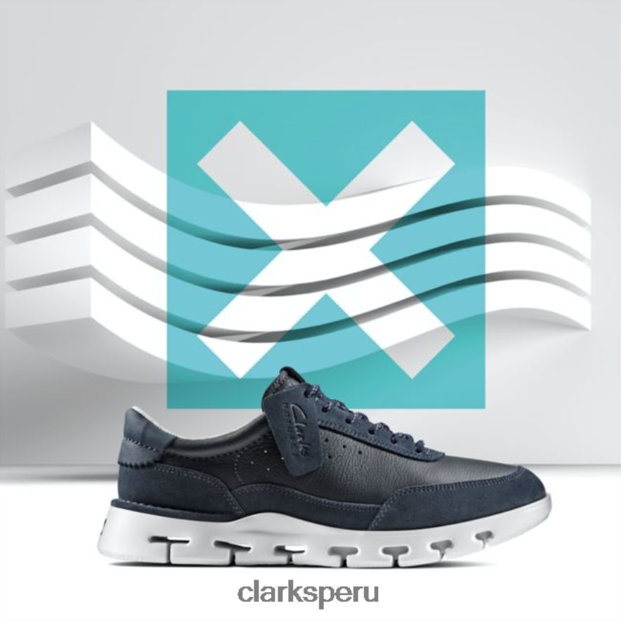 combinación natural x one azul marino combinación clarks azul marino hombres Clarks 40N4LX5589 combinación azul marino
