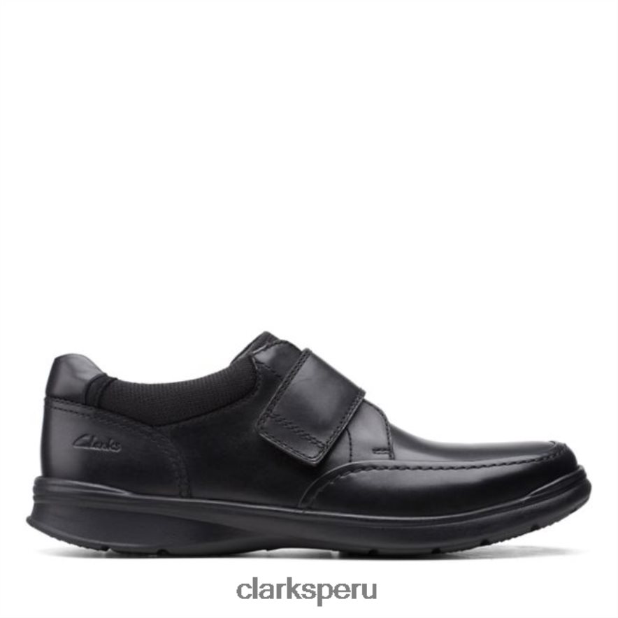 correa de cuero liso negro clarks cotrell cuero liso negro hombres Clarks 40N4LX5571 cuero liso negro
