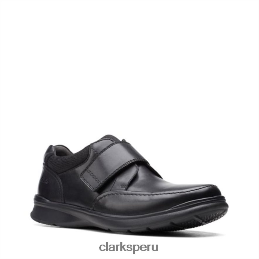 correa de cuero liso negro clarks cotrell cuero liso negro hombres Clarks 40N4LX5571 cuero liso negro
