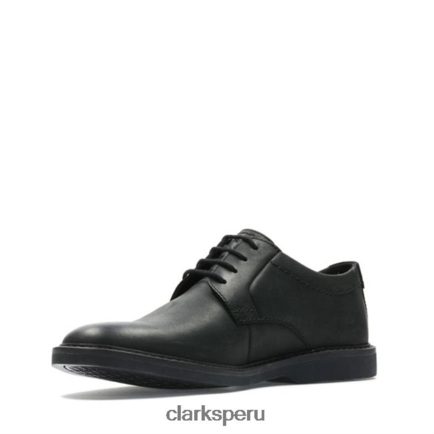 cuero negro clarks atticus lt encaje cuero negro hombres Clarks 40N4LX6768 cuero negro