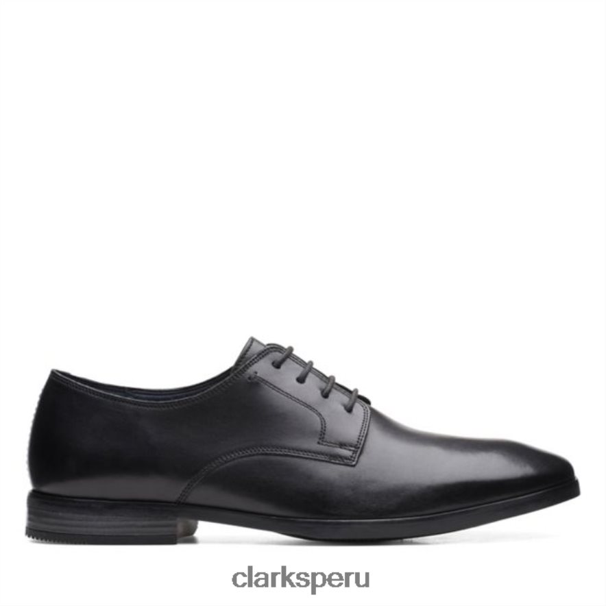 cuero negro clarks bradish encaje cuero negro hombres Clarks 40N4LX5547 cuero negro