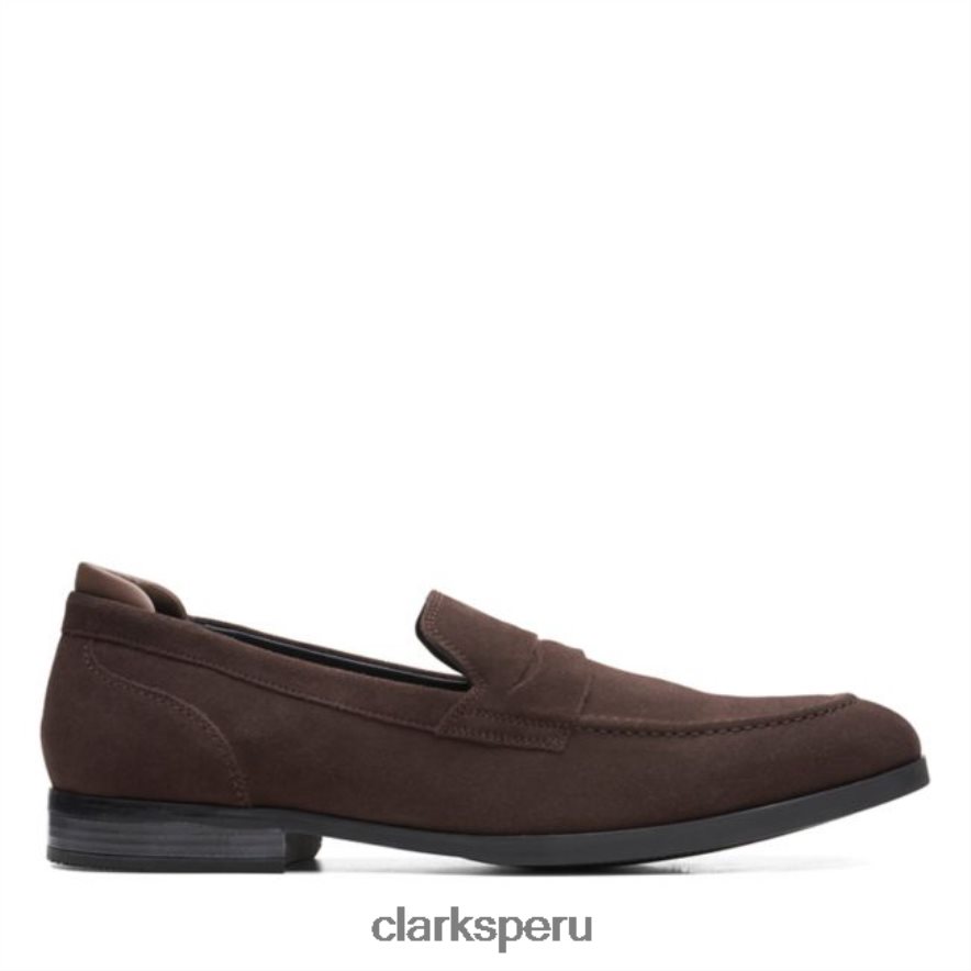 gamuza marrón oscuro bradish facilidad clarks de gamuza marrón oscuro hombres Clarks 40N4LX5548 gamuza marrón oscuro