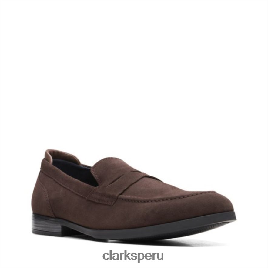 gamuza marrón oscuro bradish facilidad clarks de gamuza marrón oscuro hombres Clarks 40N4LX5548 gamuza marrón oscuro