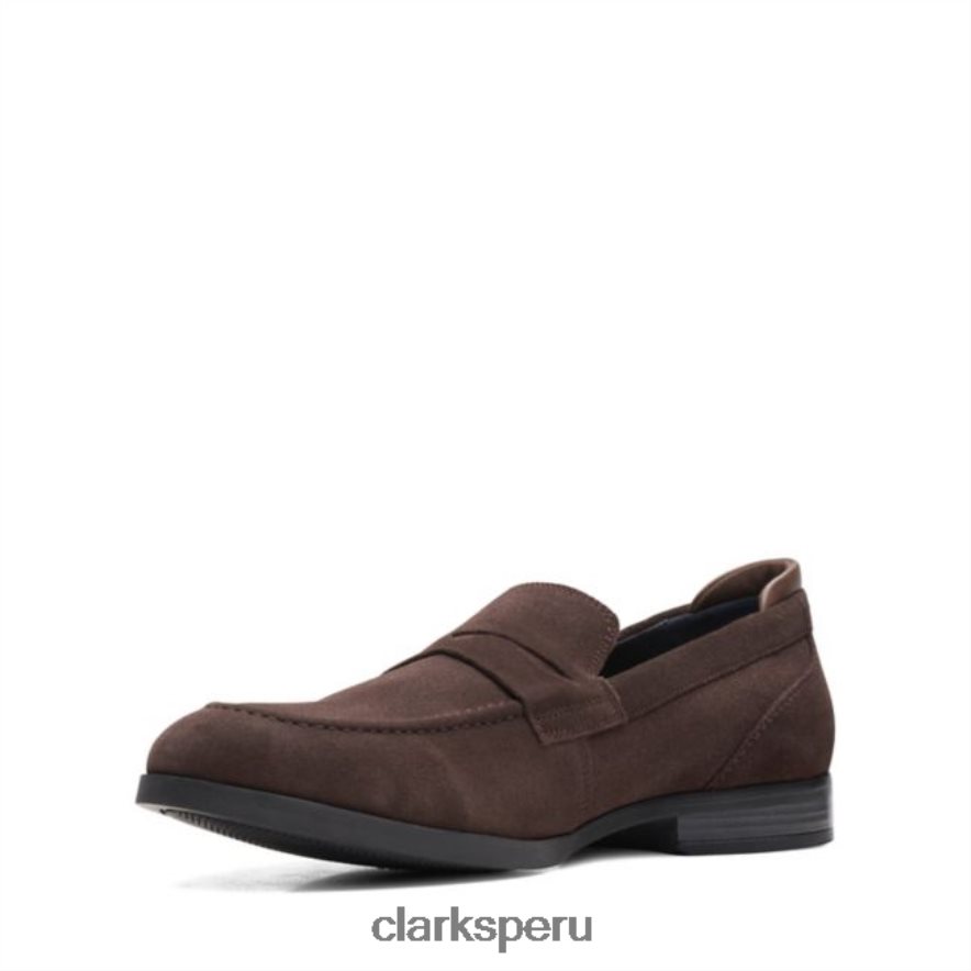 gamuza marrón oscuro bradish facilidad clarks de gamuza marrón oscuro hombres Clarks 40N4LX5548 gamuza marrón oscuro