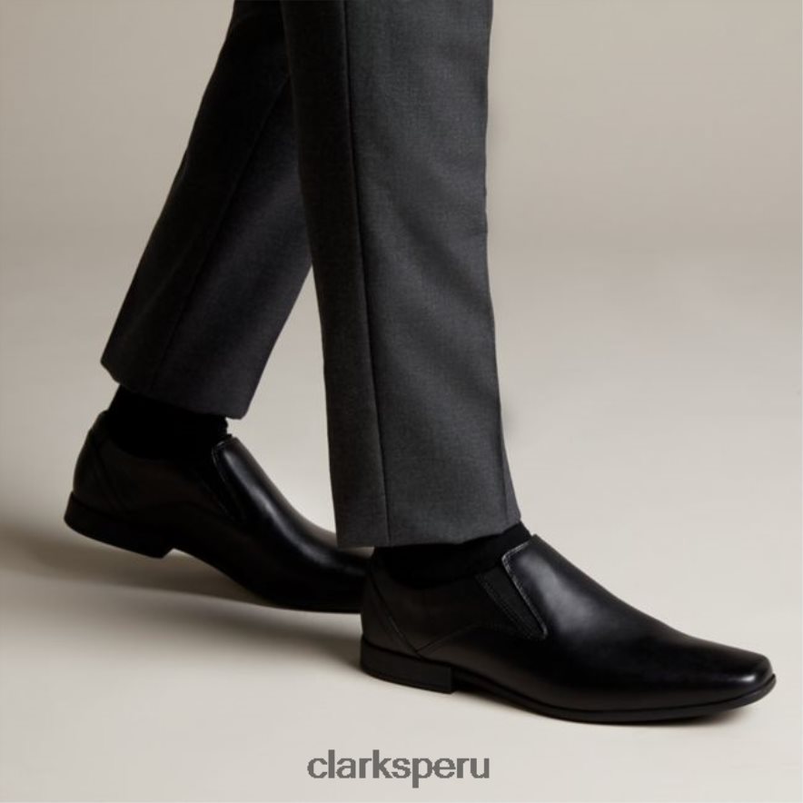 glement slip cuero negro clarks de cuero negro hombres Clarks 40N4LX5574 cuero negro