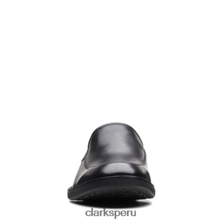 un hugh step cuero negro clarks cuero negro hombres Clarks 40N4LX5445 cuero negro