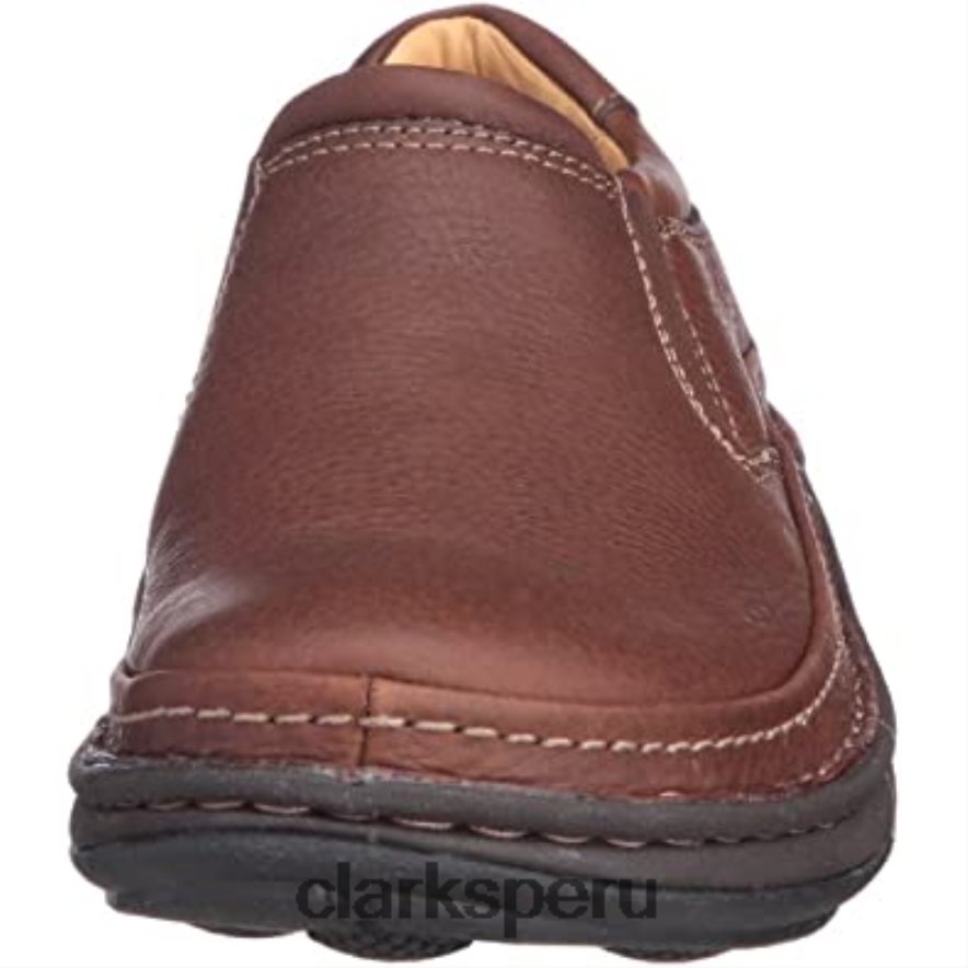 Mocasines Clarks Nature Easy para hombre de cuero caoba ny hombres Clarks 40N4LX2378 cuero caoba