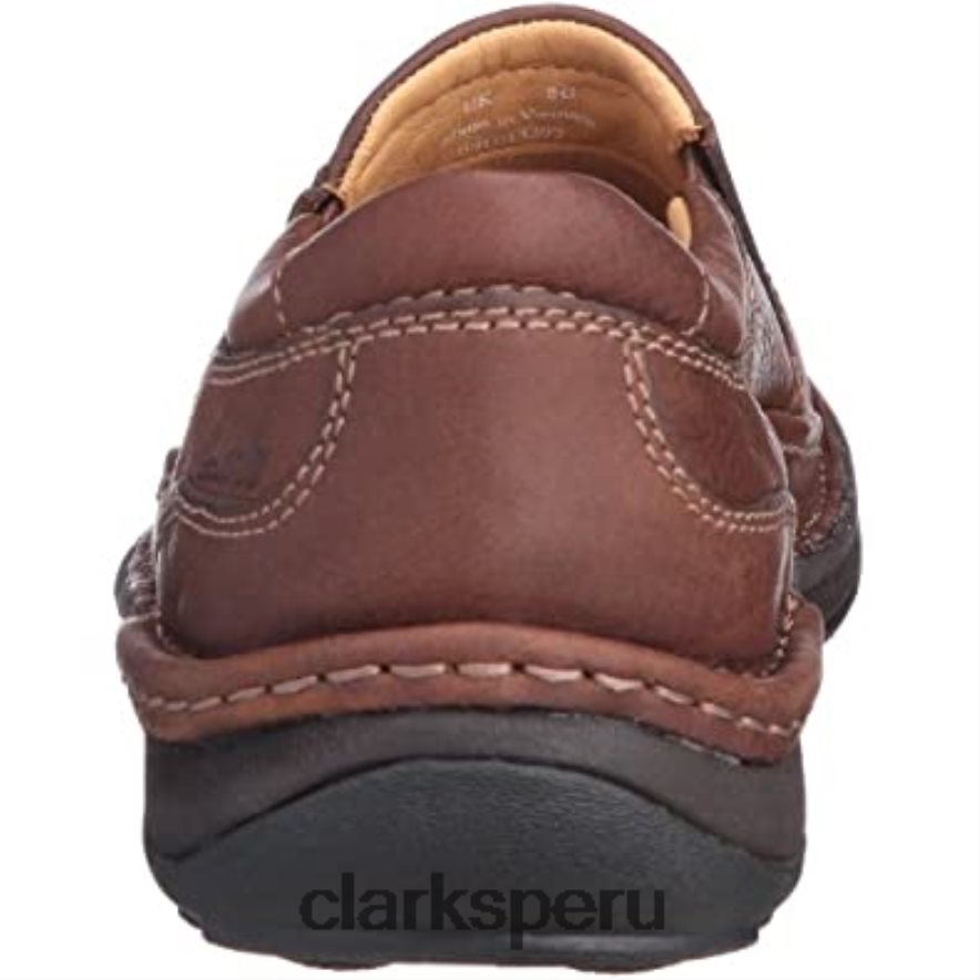 Mocasines Clarks Nature Easy para hombre de cuero caoba ny hombres Clarks 40N4LX2378 cuero caoba