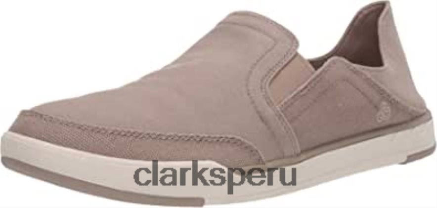 Mocasines Clarks Sand Canvas para hombre Step Isle Row hombres Clarks 40N4LX2545 lona de arena