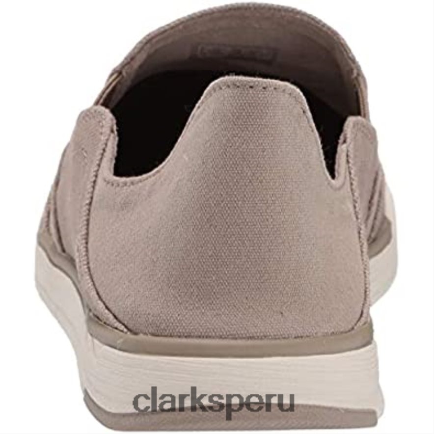 Mocasines Clarks Sand Canvas para hombre Step Isle Row hombres Clarks 40N4LX2545 lona de arena