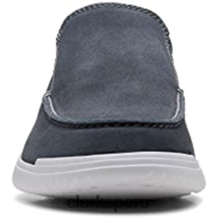 Mocasines Donaway Free de Clarks Waxy azul marino para hombre hombres Clarks 40N4LX691
