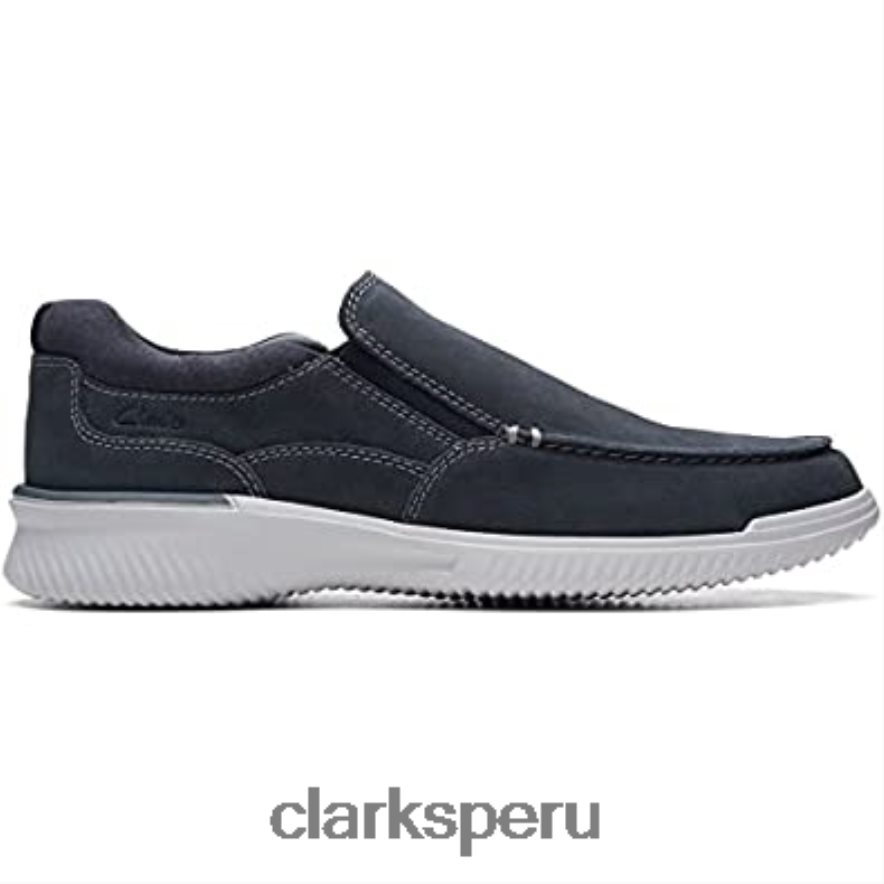 Mocasines Donaway Free de Clarks Waxy azul marino para hombre hombres Clarks 40N4LX691