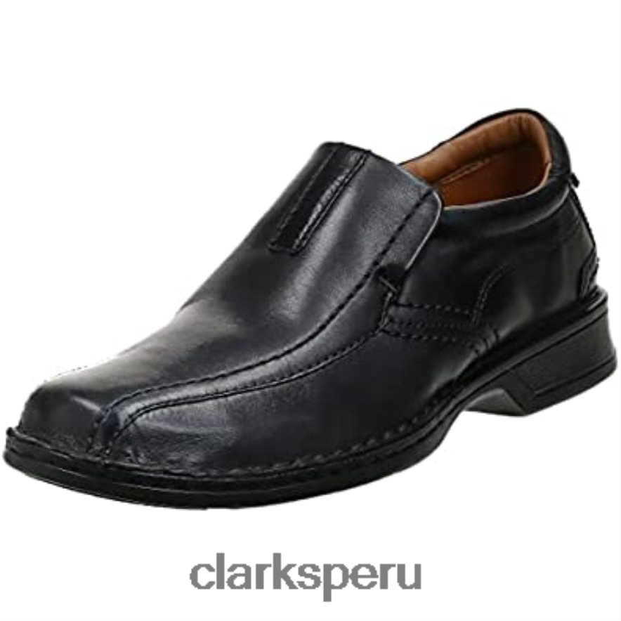 Mocasines clarks escalade de cuero negro para hombre hombres Clarks 40N4LX2928 cuero negro