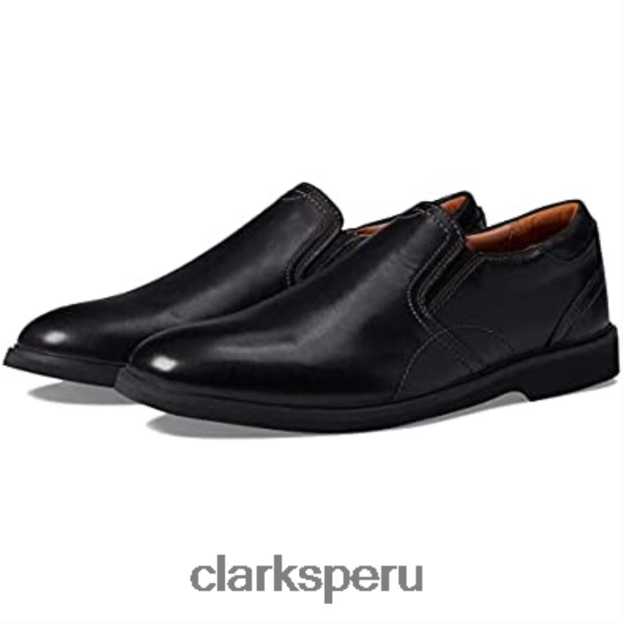 Mocasines clarks malwood easy de cuero negro para hombre hombres Clarks 40N4LX1601 cuero negro