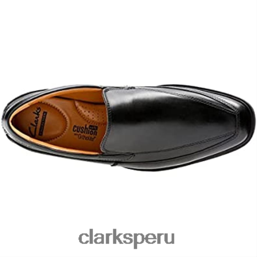 Mocasines clarks tilden free de cuero negro para hombre hombres Clarks 40N4LX1795 cuero negro