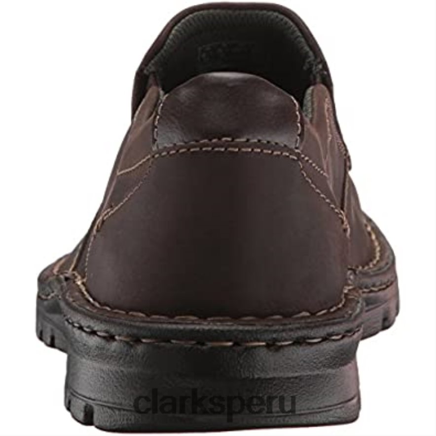 Mocasines clarks vanek step de cuero marrón oscuro para hombre hombres Clarks 40N4LX2587 cuero marrón oscuro