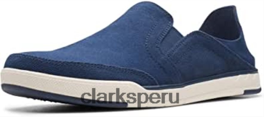 Mocasines de lona azul marino de clarks step isle row para hombre hombres Clarks 40N4LX867 lona azul marino lona azul marino