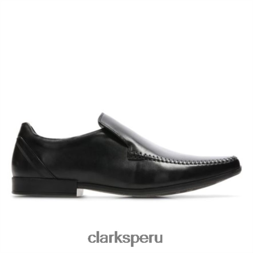 clarks costura glement cuero negro hombres Clarks 40N4LX4397 cuero negro
