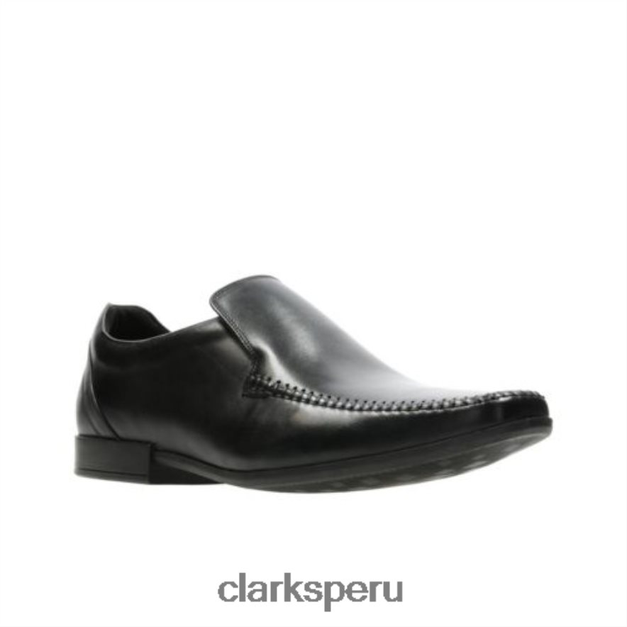 clarks costura glement cuero negro hombres Clarks 40N4LX4397 cuero negro
