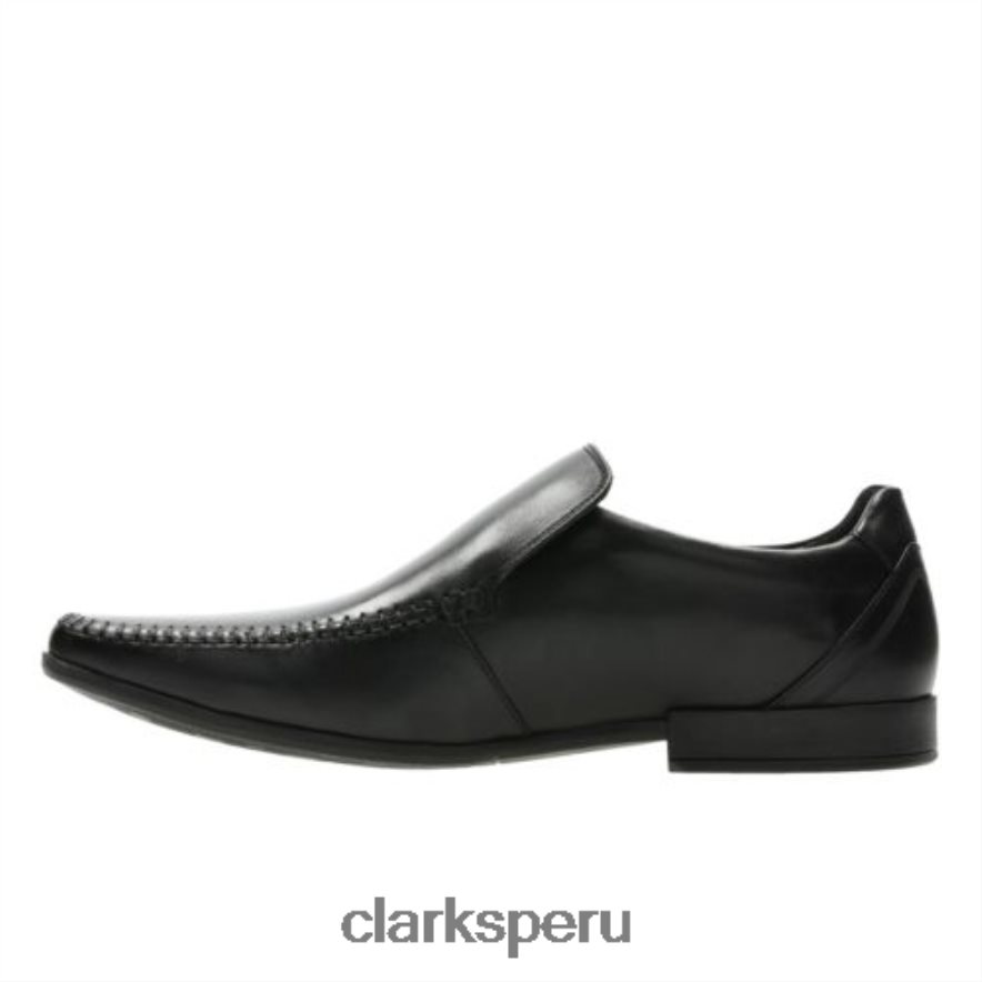 clarks costura glement cuero negro hombres Clarks 40N4LX4397 cuero negro