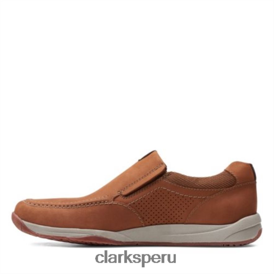 clarks langton step langton tostados hombres Clarks 40N4LX4388 nubuck bronceado