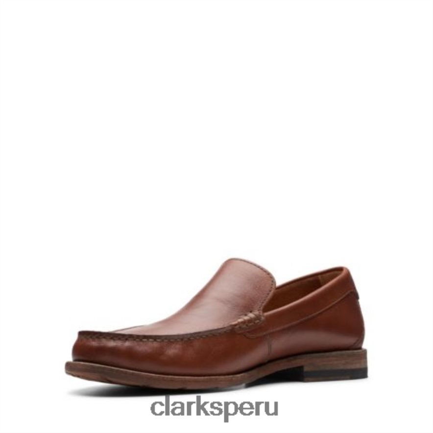 clarks pace barnes cuero tostado oscuro hombres Clarks 40N4LX4395 cuero bronceado oscuro