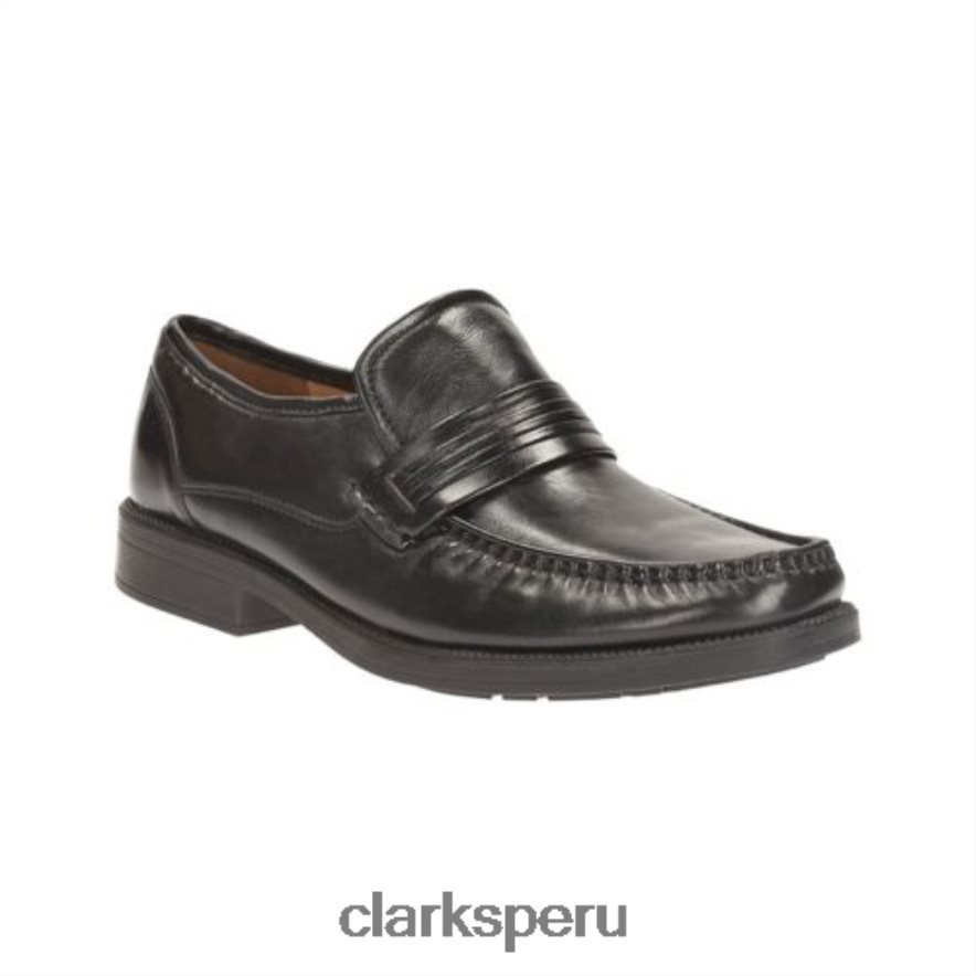 granizo trabajo clarks cuero negro hombres Clarks 40N4LX4407 cuero negro