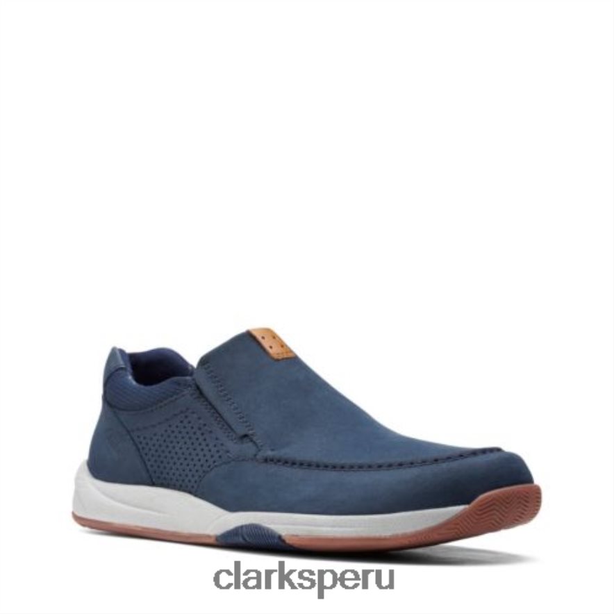 langton step clarks nobuk azul marino hombres Clarks 40N4LX4391 nubuck azul marino