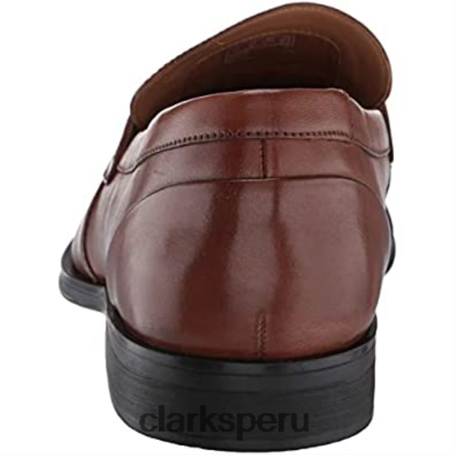 mocasines clarks gilman free para hombre de cuero tostado hombres Clarks 40N4LX1853 cuero marrón