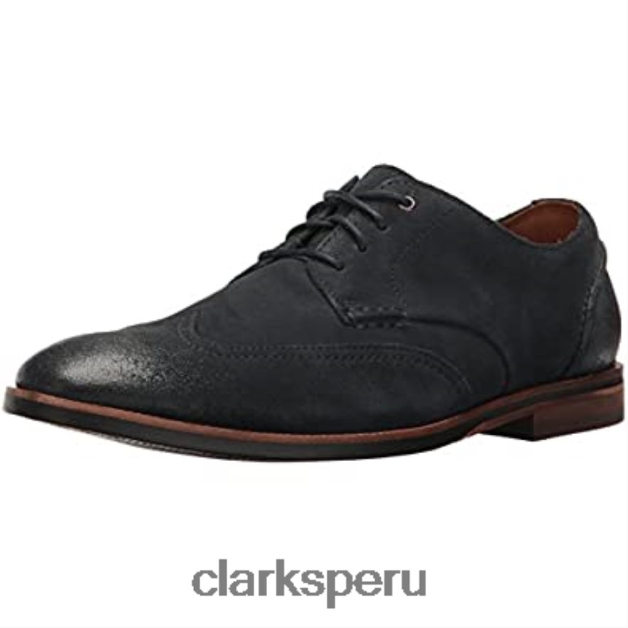 Clarks Broyd Wing Broyd Wing ante azul marino para hombre hombres Clarks 40N4LX2506 gamuza azul marino