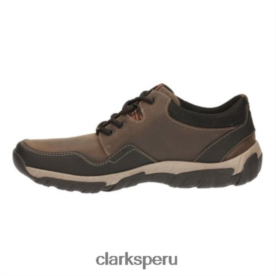 Clarks de cuero marrón Walbeck Edge hombres Clarks 40N4LX4446 cuero marrón